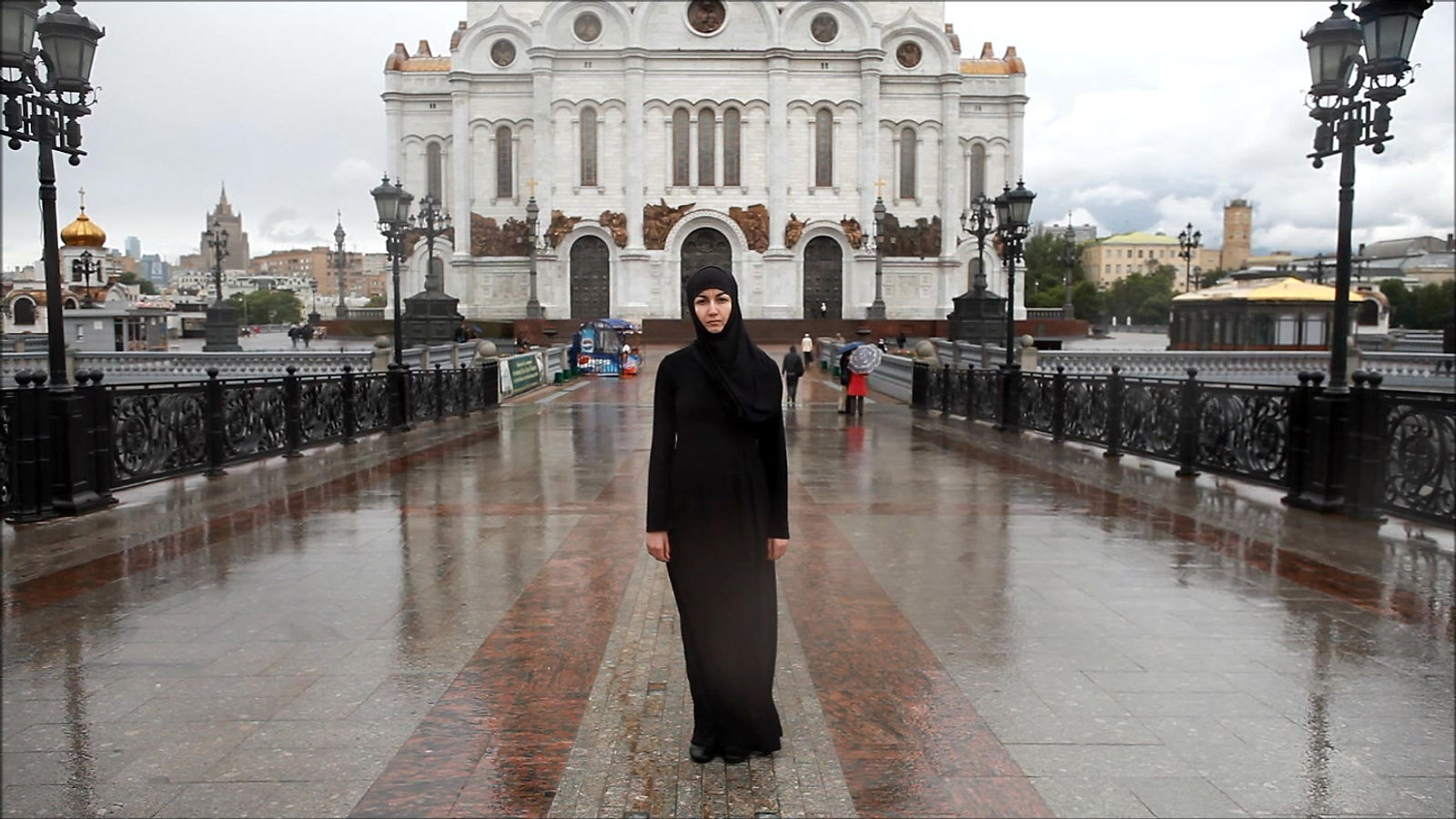 Hijab Walking Around Moscow